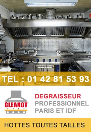 Nettoyage de hotte de cuisine professionnelle, dégraissage hotte inox